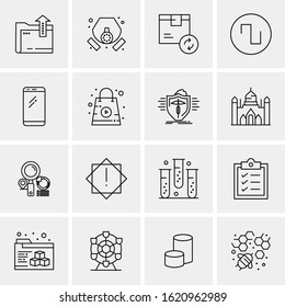 Business Icon Set. 16 Universal Icons Vector. Creative Beauitful Icon Illustration to use in Print and Web Related project.