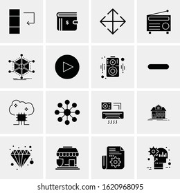 Business Icon Set. 16 Universal Icons Vector. Creative Beauitful Icon Illustration to use in Print and Web Related project.
