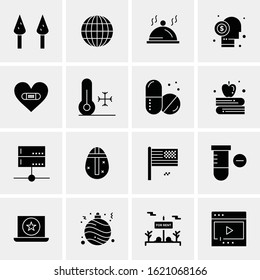 Business Icon Set. 16 Universal Icons Vector. Creative Beauitful Icon Illustration to use in Print and Web Related project.