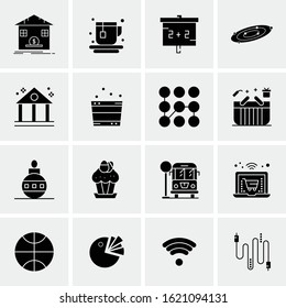 Business Icon Set. 16 Universal Icons Vector. Creative Beauitful Icon Illustration to use in Print and Web Related project.