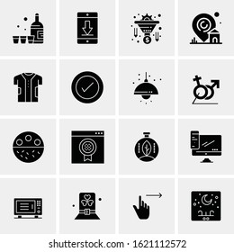 Business Icon Set. 16 Universal Icons Vector. Creative Beauitful Icon Illustration to use in Print and Web Related project.