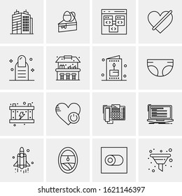 Business Icon Set. 16 Universal Icons Vector. Creative Beauitful Icon Illustration to use in Print and Web Related project.