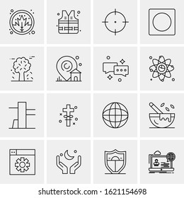 Business Icon Set. 16 Universal Icons Vector. Creative Beauitful Icon Illustration to use in Print and Web Related project.