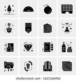 Business Icon Set. 16 Universal Icons Vector. Creative Beauitful Icon Illustration to use in Print and Web Related project.