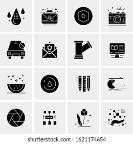Business Icon Set. 16 Universal Icons Vector. Creative Beauitful Icon Illustration to use in Print and Web Related project.
