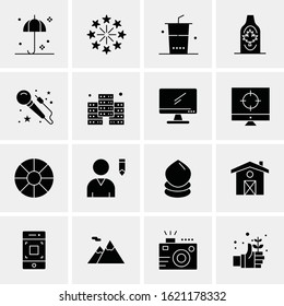 Business Icon Set. 16 Universal Icons Vector. Creative Beauitful Icon Illustration to use in Print and Web Related project.