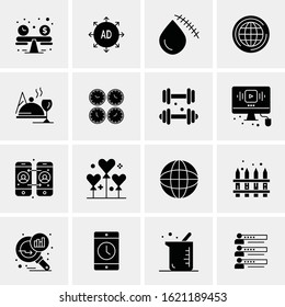 Business Icon Set. 16 Universal Icons Vector. Creative Beauitful Icon Illustration to use in Print and Web Related project.