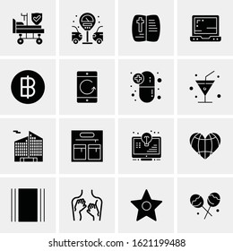 Business Icon Set. 16 Universal Icons Vector. Creative Beauitful Icon Illustration to use in Print and Web Related project.