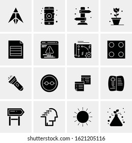 Business Icon Set. 16 Universal Icons Vector. Creative Beauitful Icon Illustration to use in Print and Web Related project.