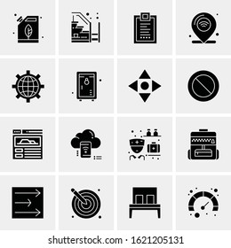 Business Icon Set. 16 Universal Icons Vector. Creative Beauitful Icon Illustration to use in Print and Web Related project.
