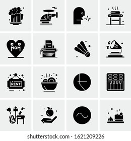 Business Icon Set. 16 Universal Icons Vector. Creative Beauitful Icon Illustration to use in Print and Web Related project.