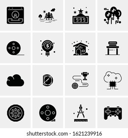 Business Icon Set. 16 Universal Icons Vector. Creative Beauitful Icon Illustration to use in Print and Web Related project.