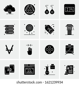 Business Icon Set. 16 Universal Icons Vector. Creative Beauitful Icon Illustration to use in Print and Web Related project.