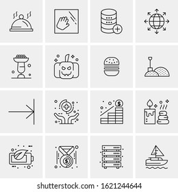 Business Icon Set. 16 Universal Icons Vector. Creative Beauitful Icon Illustration to use in Print and Web Related project.