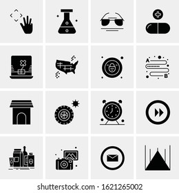 Business Icon Set. 16 Universal Icons Vector. Creative Beauitful Icon Illustration to use in Print and Web Related project.