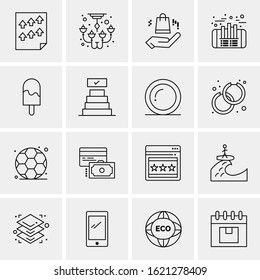 Business Icon Set. 16 Universal Icons Vector. Creative Beauitful Icon Illustration to use in Print and Web Related project.