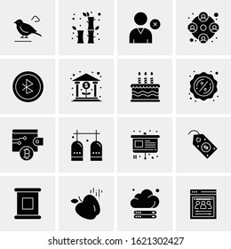 Business Icon Set. 16 Universal Icons Vector. Creative Beauitful Icon Illustration to use in Print and Web Related project.