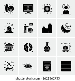 Business Icon Set. 16 Universal Icons Vector. Creative Beauitful Icon Illustration to use in Print and Web Related project.