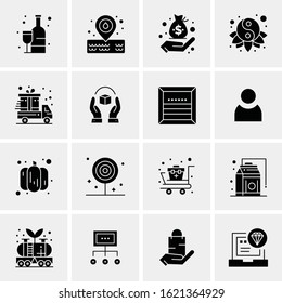 Business Icon Set. 16 Universal Icons Vector. Creative Beauitful Icon Illustration to use in Print and Web Related project.