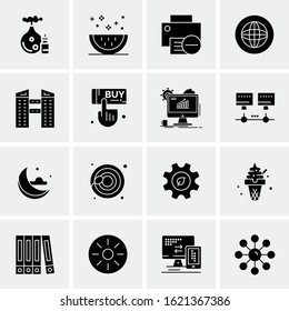 Business Icon Set. 16 Universal Icons Vector. Creative Beauitful Icon Illustration to use in Print and Web Related project.