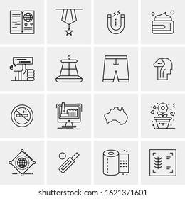 Business Icon Set. 16 Universal Icons Vector. Creative Beauitful Icon Illustration to use in Print and Web Related project.