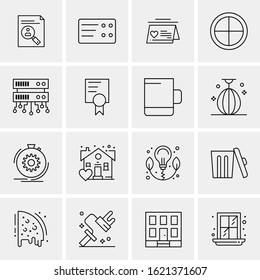 Business Icon Set. 16 Universal Icons Vector. Creative Beauitful Icon Illustration to use in Print and Web Related project.