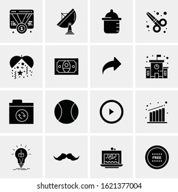 Business Icon Set. 16 Universal Icons Vector. Creative Beauitful Icon Illustration to use in Print and Web Related project.