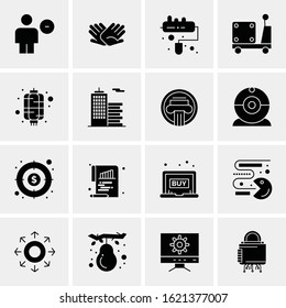 Business Icon Set. 16 Universal Icons Vector. Creative Beauitful Icon Illustration to use in Print and Web Related project.