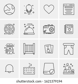 Business Icon Set. 16 Universal Icons Vector. Creative Beauitful Icon Illustration to use in Print and Web Related project.