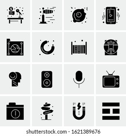 Business Icon Set. 16 Universal Icons Vector. Creative Beauitful Icon Illustration to use in Print and Web Related project.