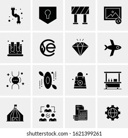Business Icon Set. 16 Universal Icons Vector. Creative Beauitful Icon Illustration to use in Print and Web Related project.