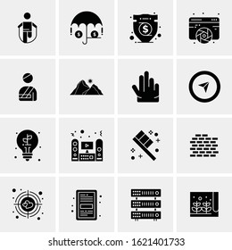 Business Icon Set. 16 Universal Icons Vector. Creative Beauitful Icon Illustration to use in Print and Web Related project.
