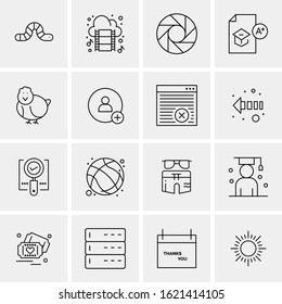 Business Icon Set. 16 Universal Icons Vector. Creative Beauitful Icon Illustration to use in Print and Web Related project.