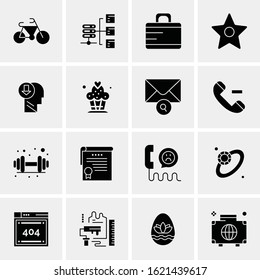 Business Icon Set. 16 Universal Icons Vector. Creative Beauitful Icon Illustration to use in Print and Web Related project.