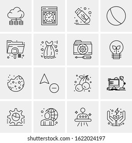 Business Icon Set. 16 Universal Icons Vector. Creative Beauitful Icon Illustration to use in Print and Web Related project.