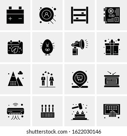 Business Icon Set. 16 Universal Icons Vector. Creative Beauitful Icon Illustration to use in Print and Web Related project.