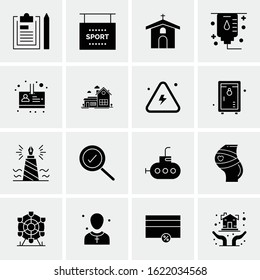 Business Icon Set. 16 Universal Icons Vector. Creative Beauitful Icon Illustration to use in Print and Web Related project.