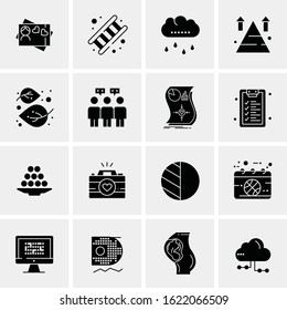 Business Icon Set. 16 Universal Icons Vector. Creative Beauitful Icon Illustration to use in Print and Web Related project.
