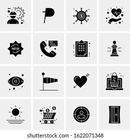 Business Icon Set. 16 Universal Icons Vector. Creative Beauitful Icon Illustration to use in Print and Web Related project.