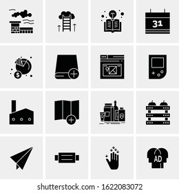 Business Icon Set. 16 Universal Icons Vector. Creative Beauitful Icon Illustration to use in Print and Web Related project.