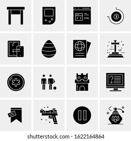Business Icon Set. 16 Universal Icons Vector. Creative Beauitful Icon Illustration to use in Print and Web Related project.
