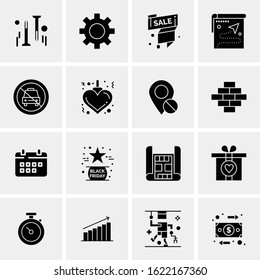 Business Icon Set. 16 Universal Icons Vector. Creative Beauitful Icon Illustration to use in Print and Web Related project.