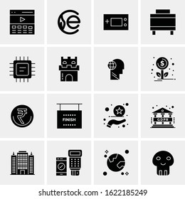 Business Icon Set. 16 Universal Icons Vector. Creative Beauitful Icon Illustration to use in Print and Web Related project.