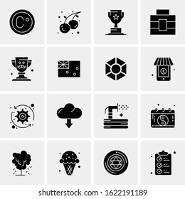 Business Icon Set. 16 Universal Icons Vector. Creative Beauitful Icon Illustration to use in Print and Web Related project.