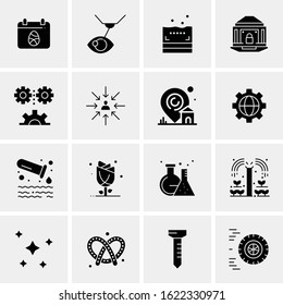 Business Icon Set. 16 Universal Icons Vector. Creative Beauitful Icon Illustration to use in Print and Web Related project.
