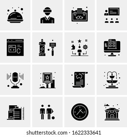 Business Icon Set. 16 Universal Icons Vector. Creative Beauitful Icon Illustration to use in Print and Web Related project.