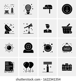 Business Icon Set. 16 Universal Icons Vector. Creative Beauitful Icon Illustration to use in Print and Web Related project.
