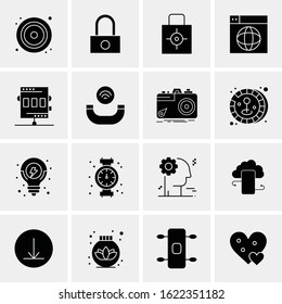 Business Icon Set. 16 Universal Icons Vector. Creative Beauitful Icon Illustration to use in Print and Web Related project.