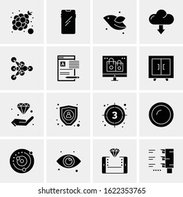 Business Icon Set. 16 Universal Icons Vector. Creative Beauitful Icon Illustration to use in Print and Web Related project.