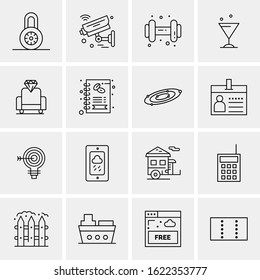 Business Icon Set. 16 Universal Icons Vector. Creative Beauitful Icon Illustration to use in Print and Web Related project.